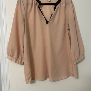 Light pink 3/4 sleeve shirt